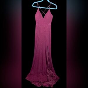 The Dear Moon Burgundy Juniors Prom Dress